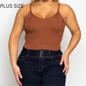 53. Haute Fox Plus size knit cami top